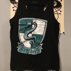 Slytherin harry potter tank top. Size us womens medium. barley worn